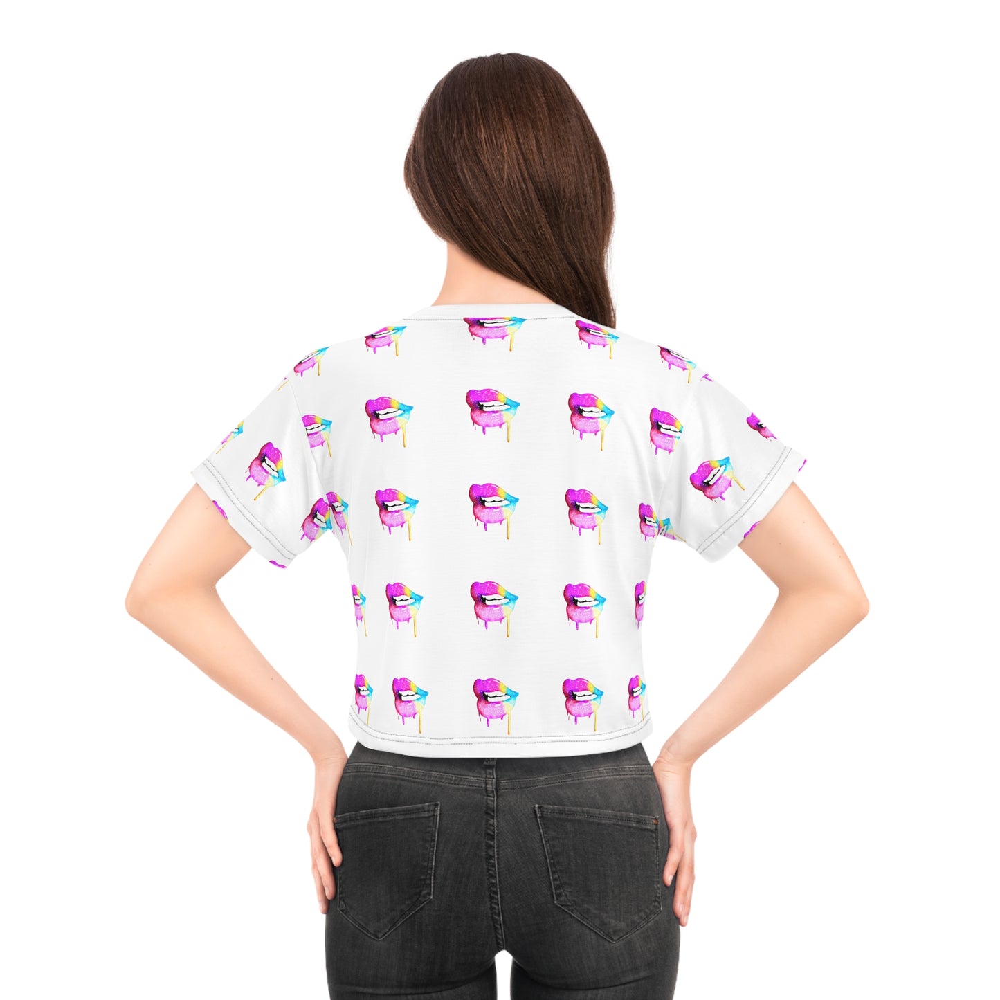 Drippy Lips Crop Tee