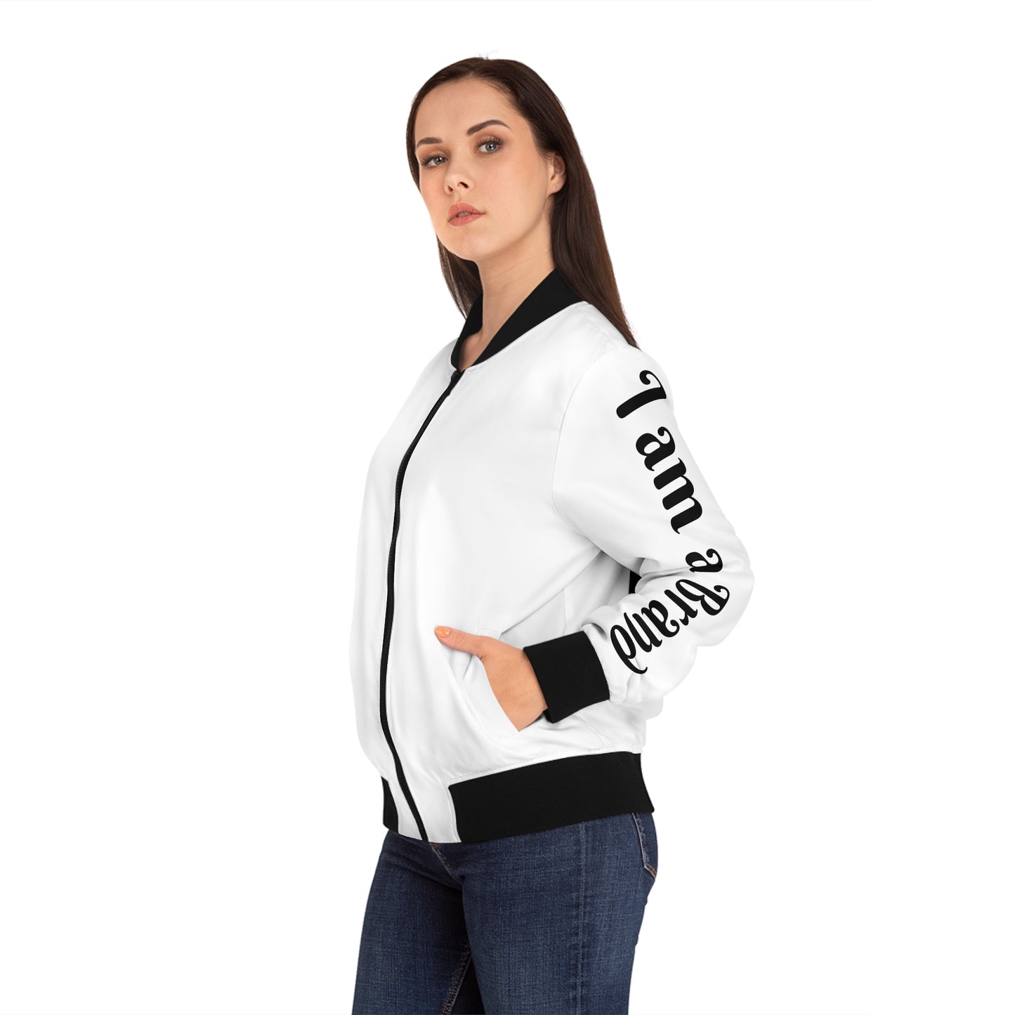 "I Am A Brand" Womens Bomber Jacket
