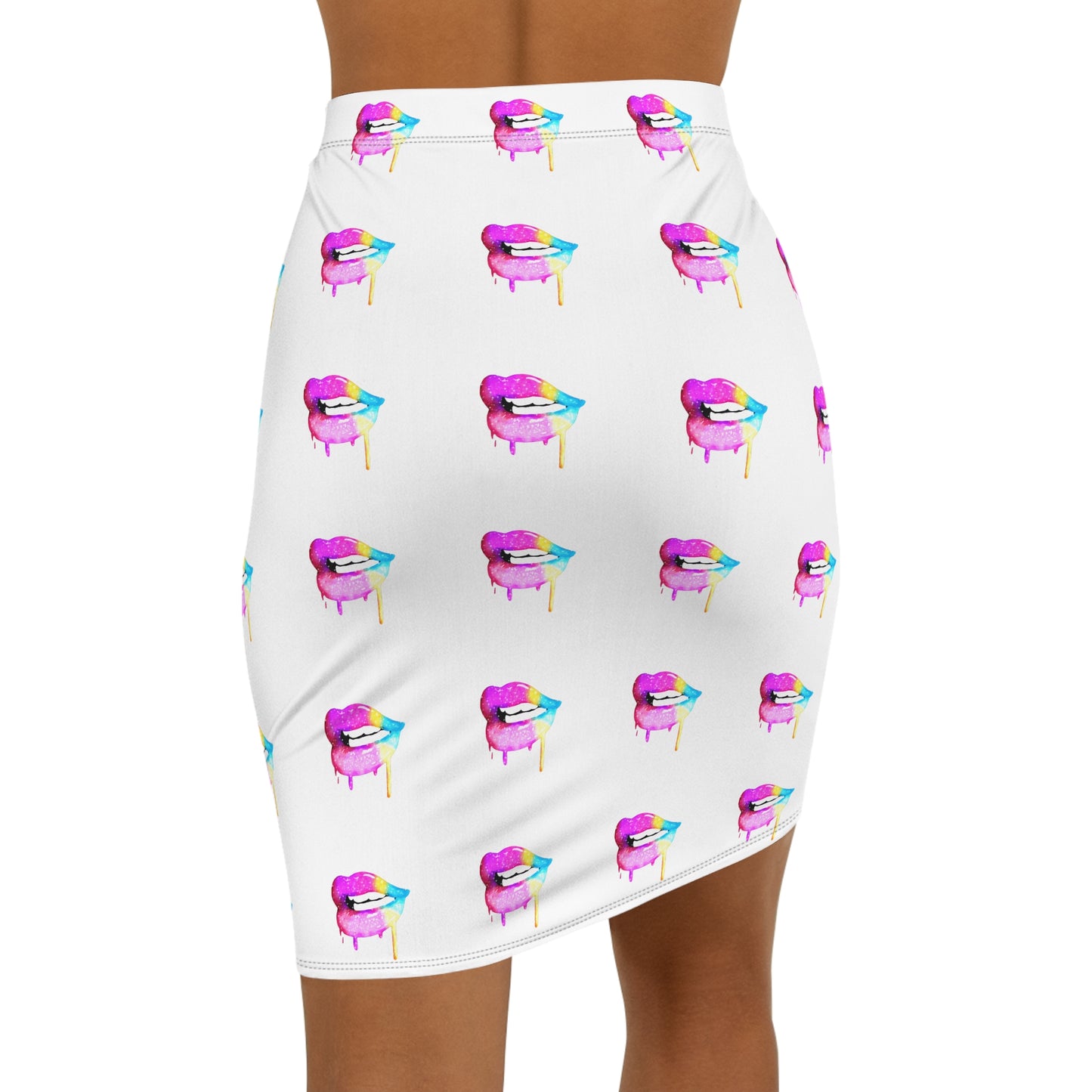 Drippy Lips Pencil Skirt