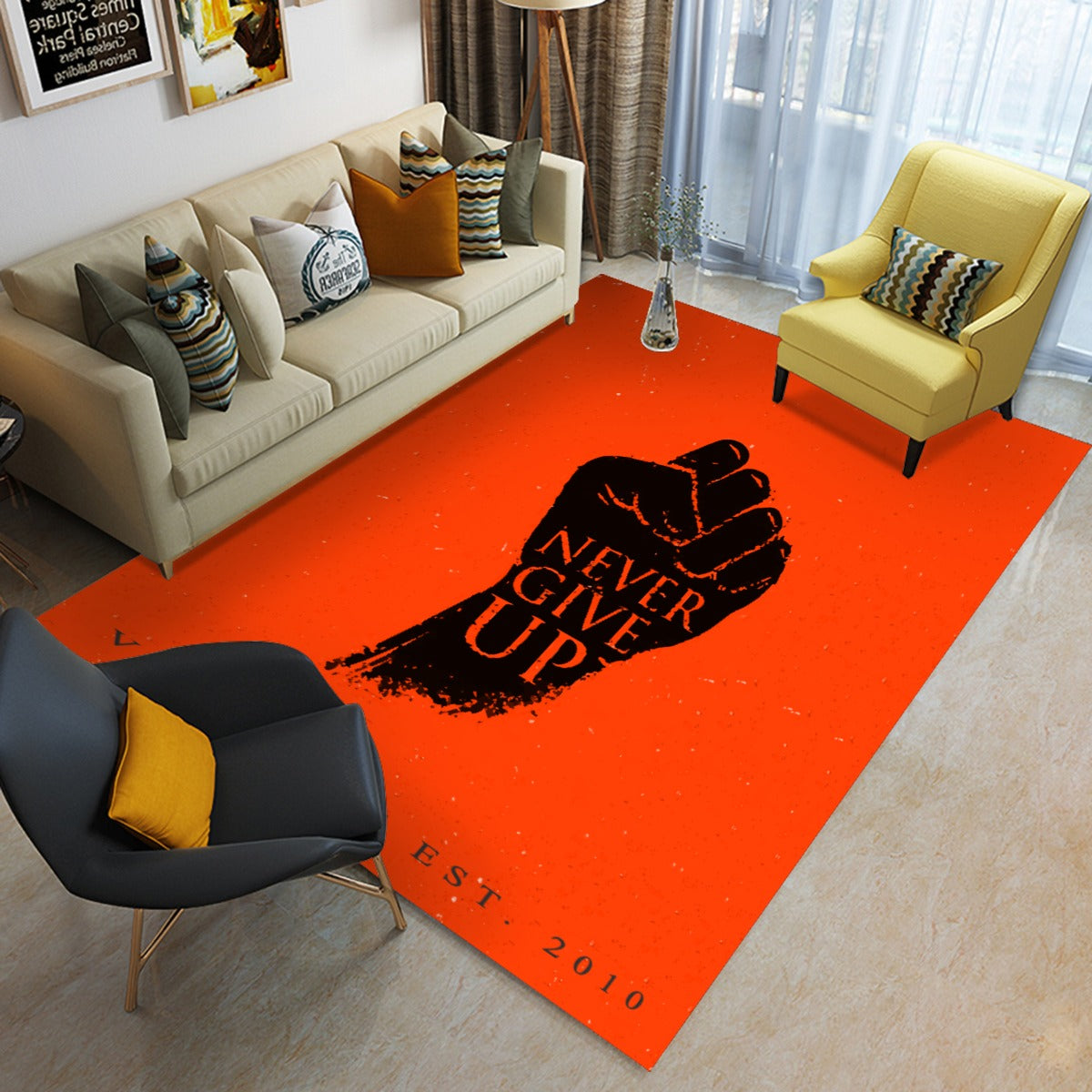 Never Give Up Foldable Floor Mat