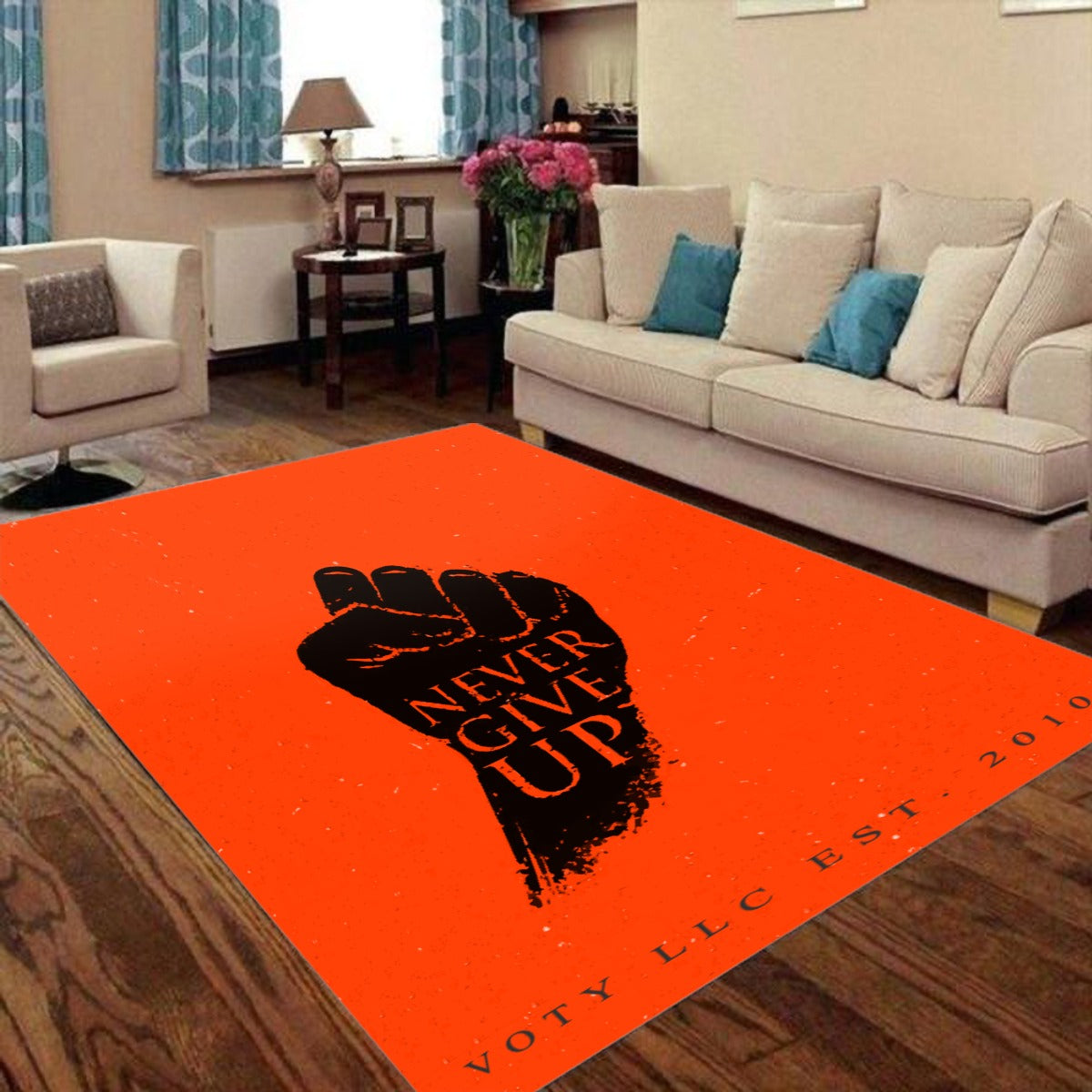 Never Give Up Foldable Floor Mat