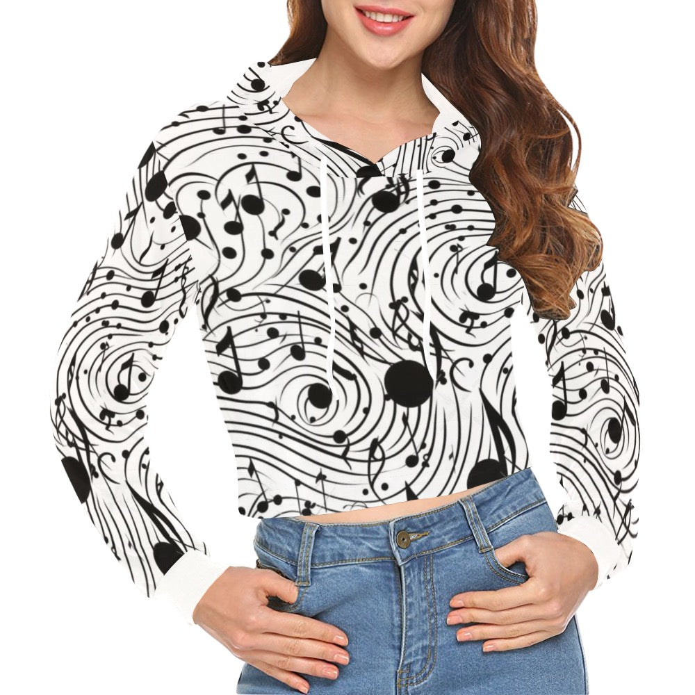 Her Melody Crop Top Hoodie