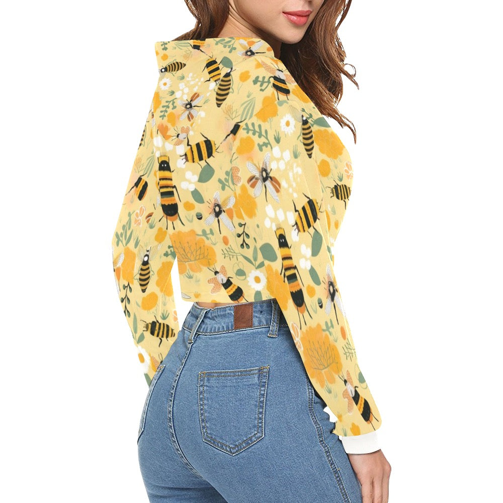 Baddie Bee Crop Top Hoodie