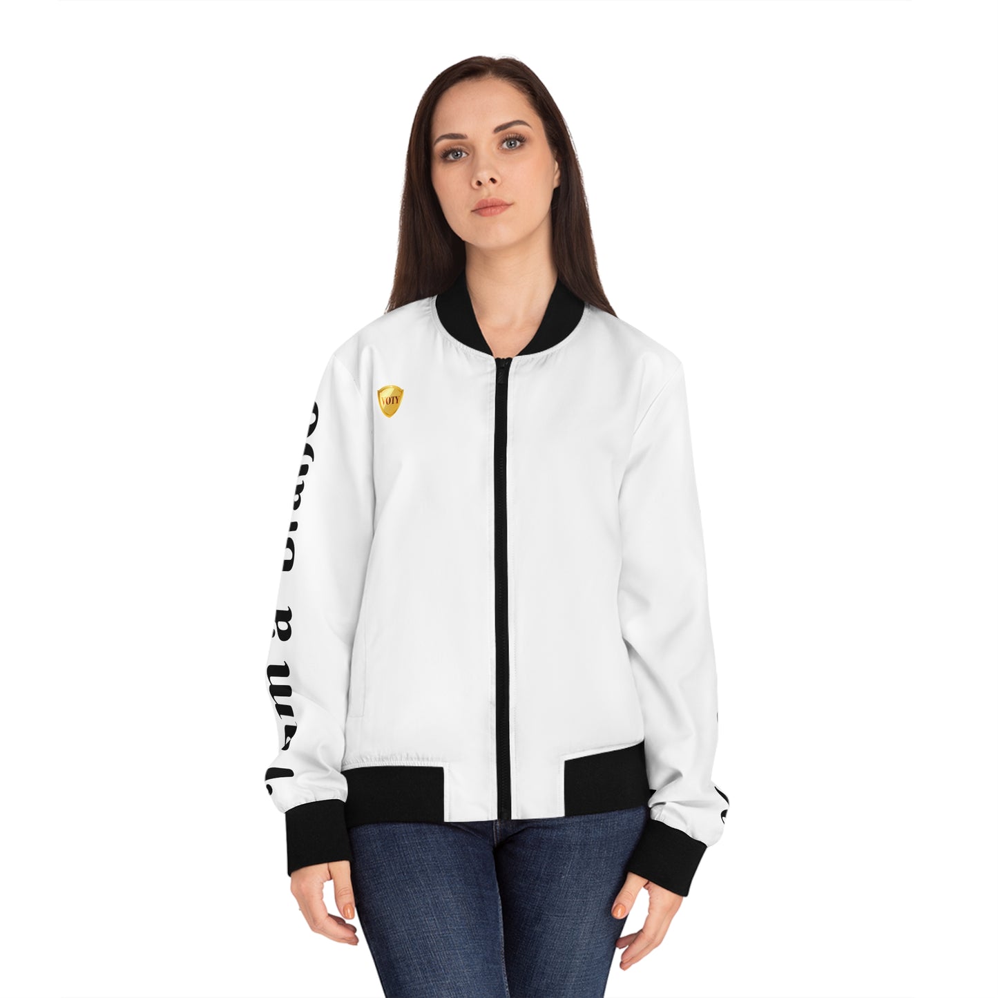 "I Am A Brand" Womens Bomber Jacket