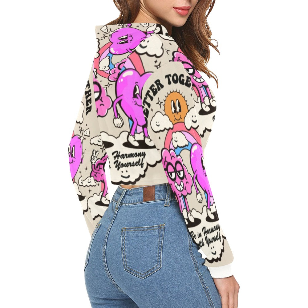 Smart Love Crop Top Hoodie