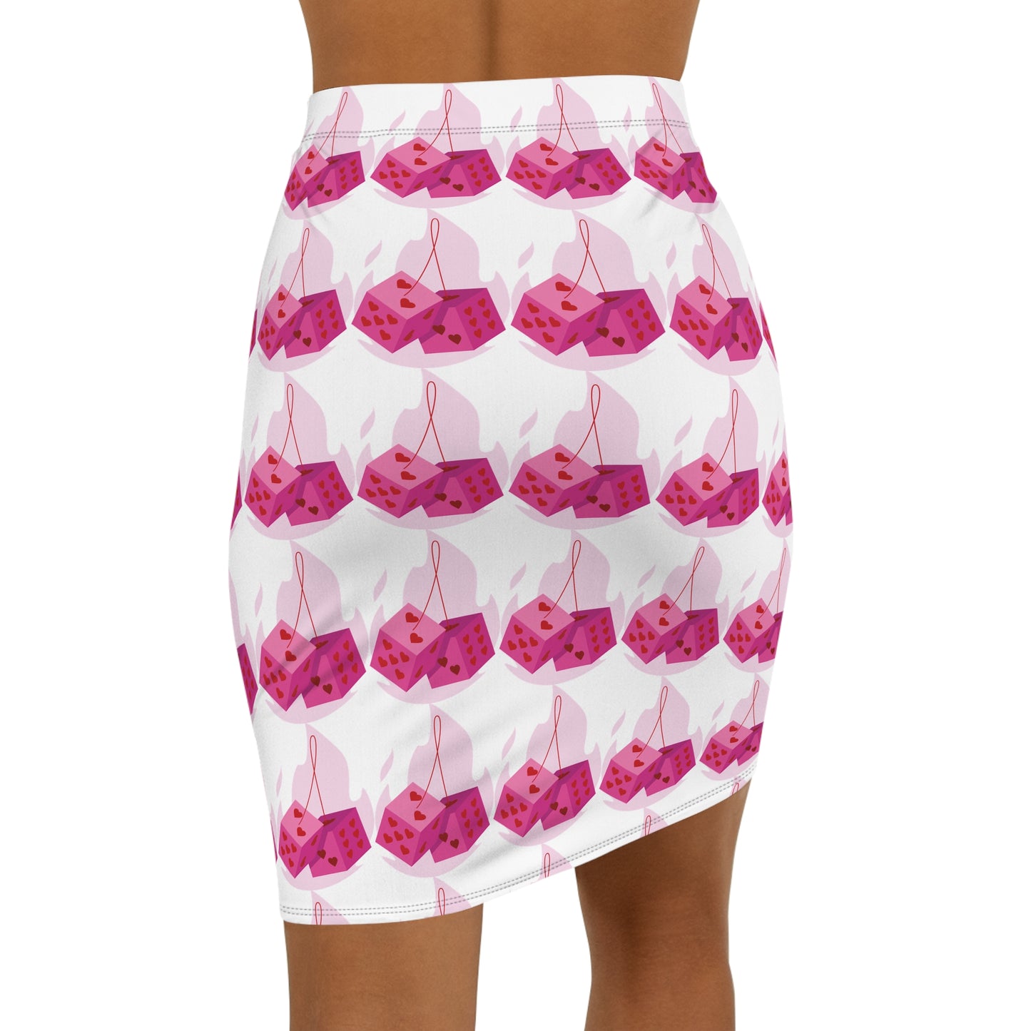 Pink Dice Pencil Skirt