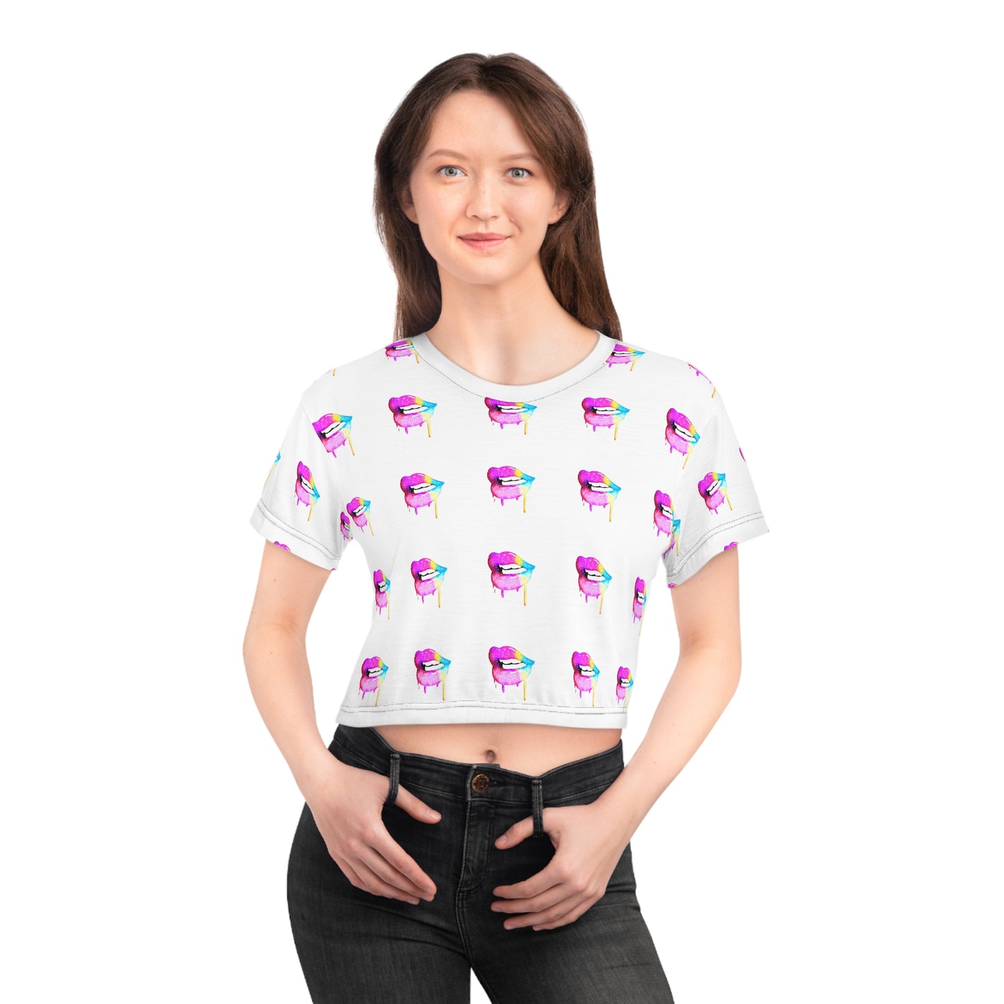 Drippy Lips Crop Tee