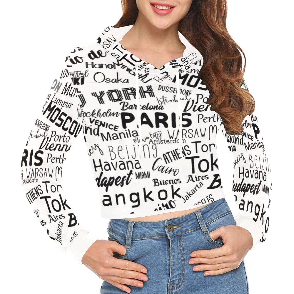 High Fashion Crop Top Hoodie