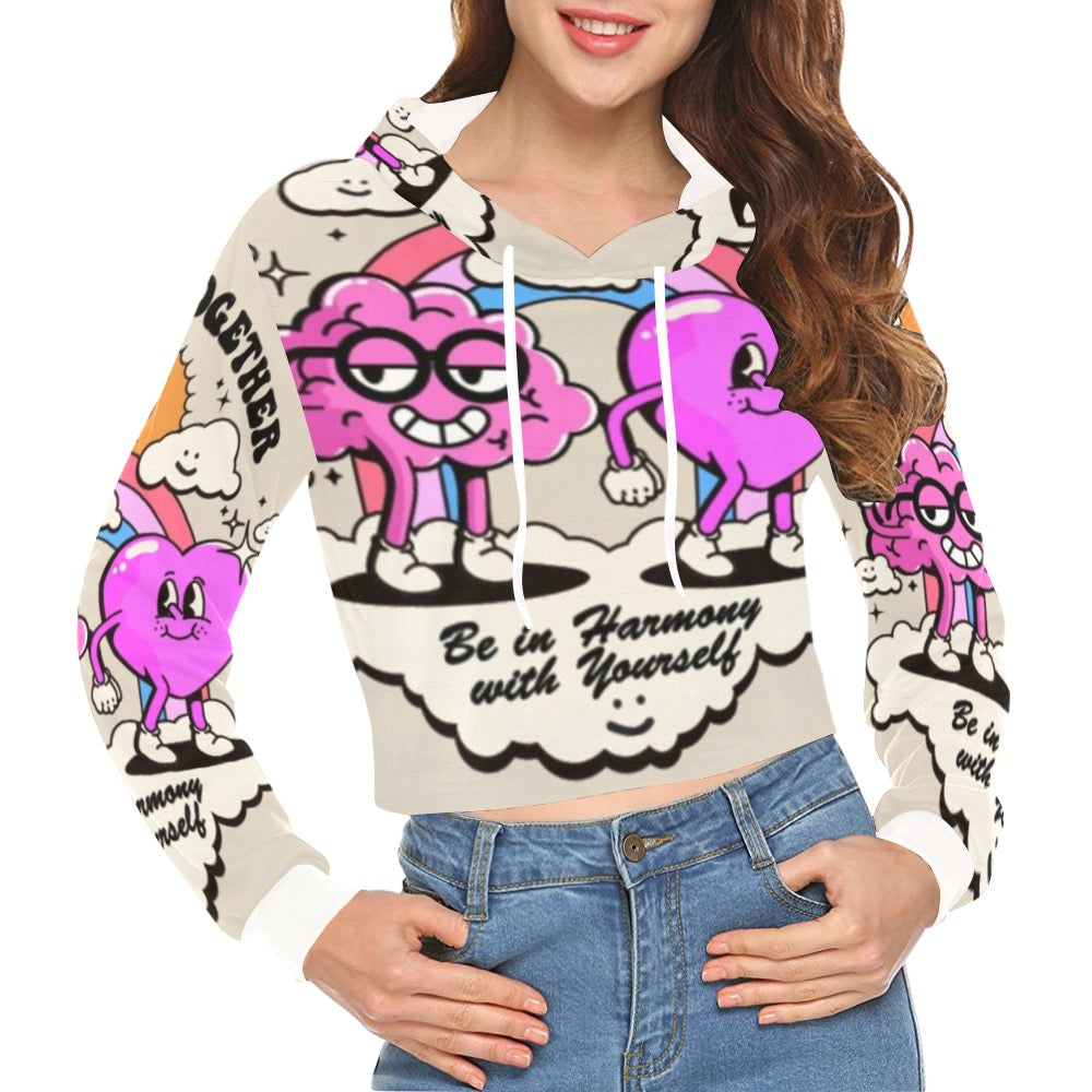 Smart Love Crop Top Hoodie