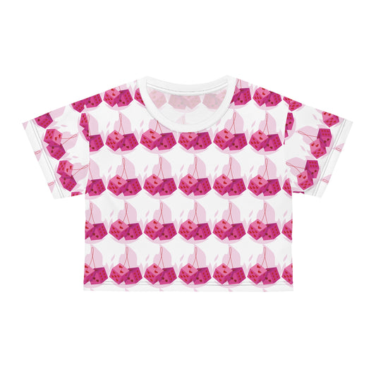 Pink Dice Crop Tee