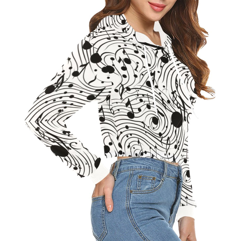 Her Melody Crop Top Hoodie