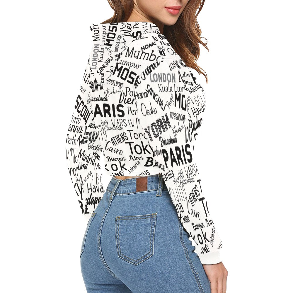 High Fashion Crop Top Hoodie