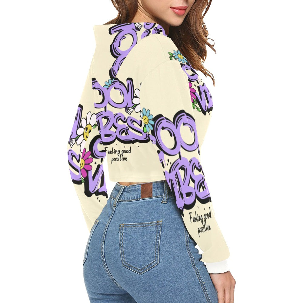 She Her Crop Top Hoodie