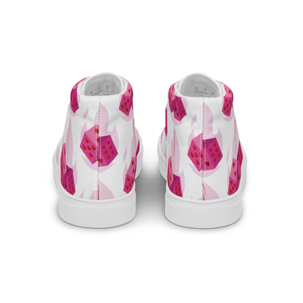 Pink Dice Women's high top shoes