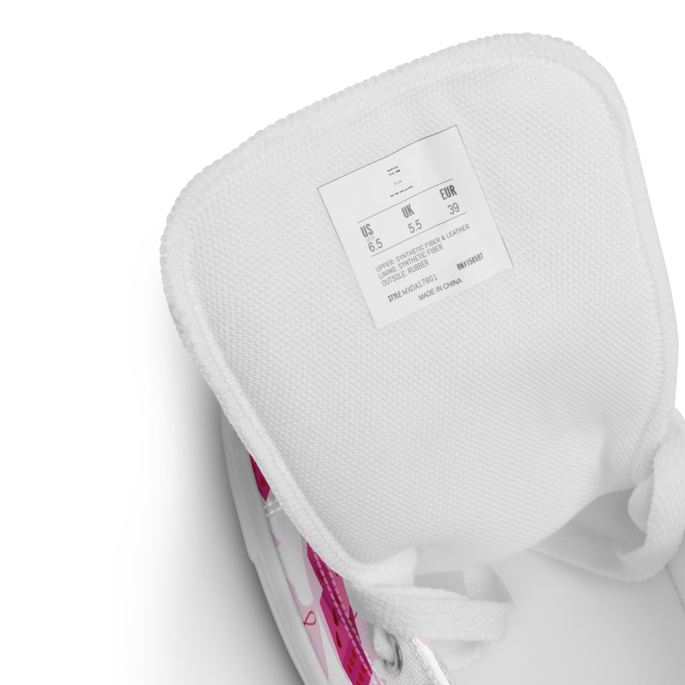 Pink Dice Women's high top shoes