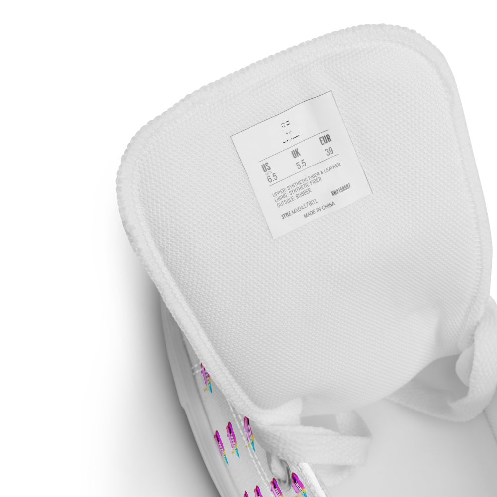 Drippy Lips Women's high top canvas shoes