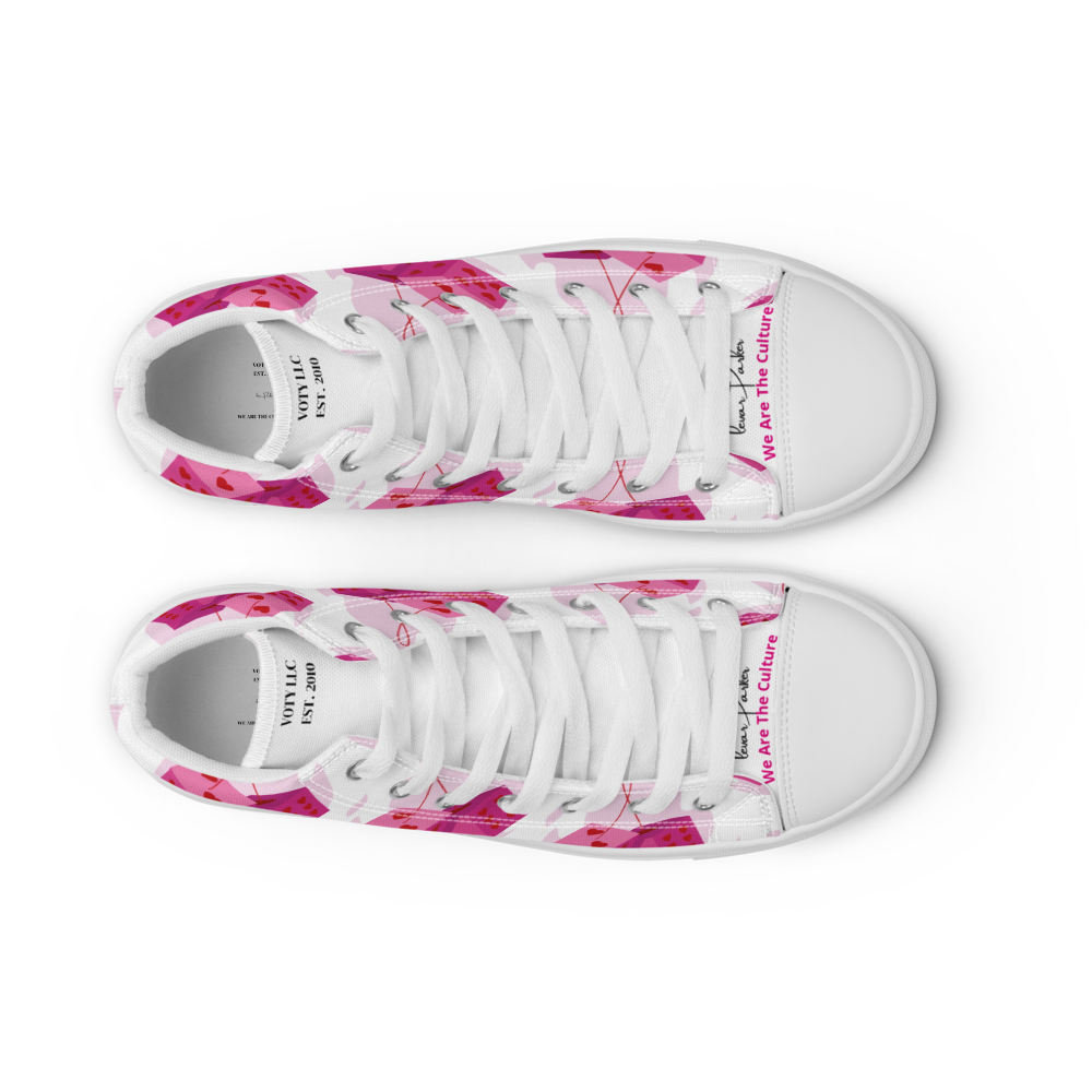 Pink Dice Women's high top shoes