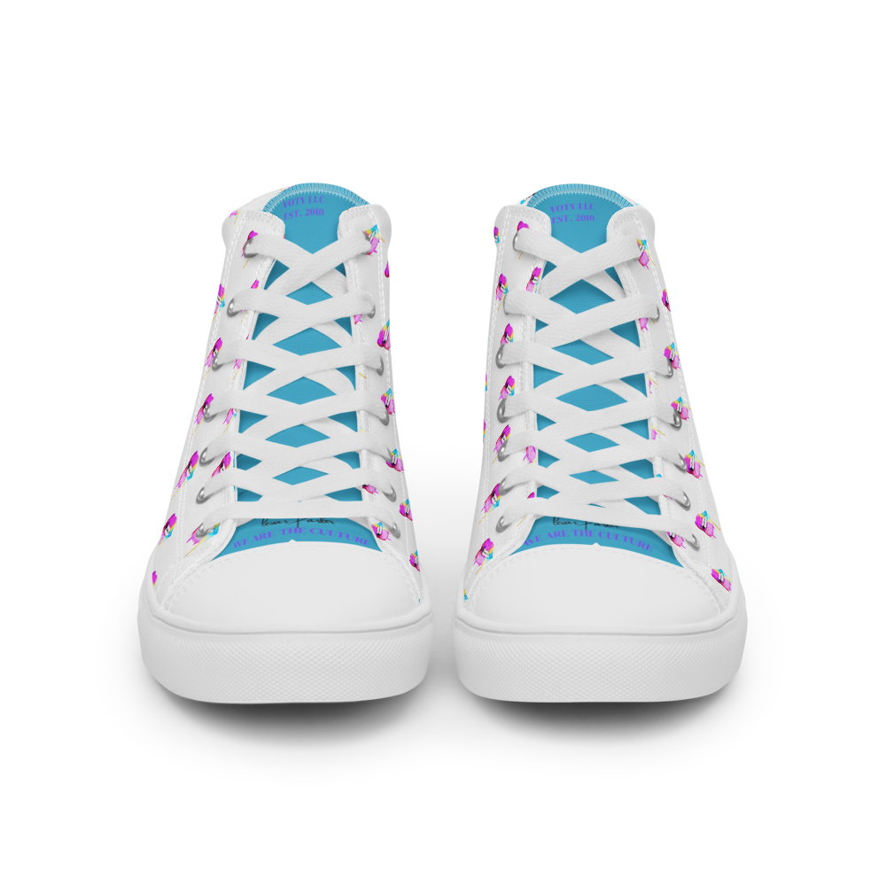 Drippy Lips Women's high top canvas shoes