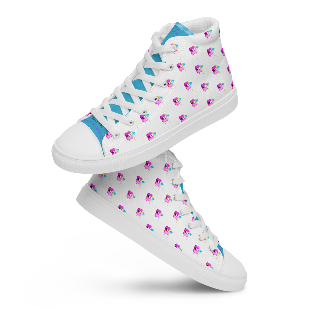 Drippy Lips Women's high top canvas shoes