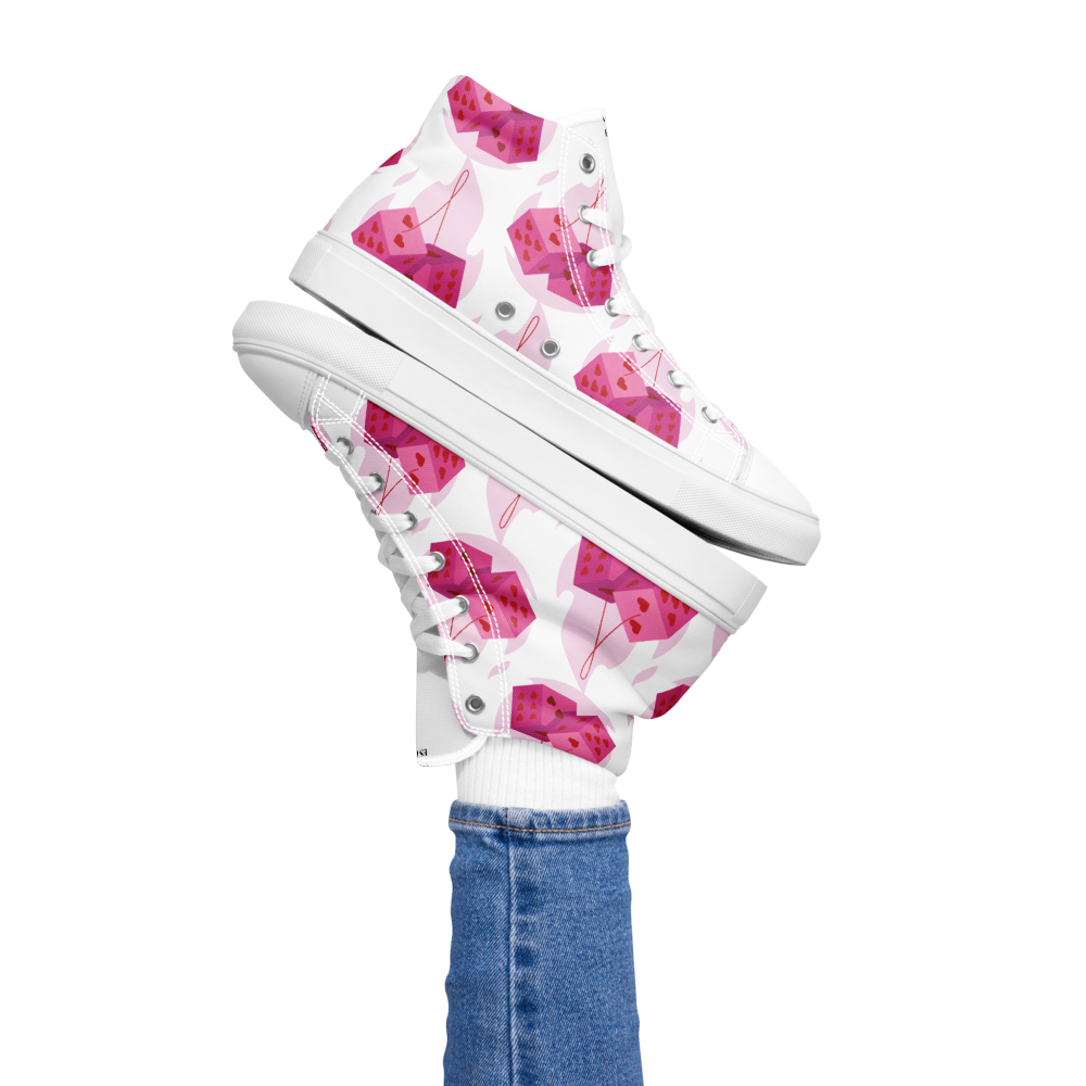 Pink Dice Women's high top shoes