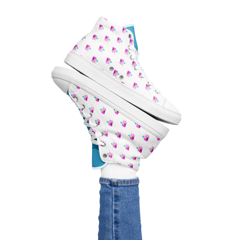 Drippy Lips Women's high top canvas shoes