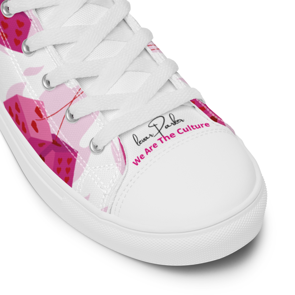Pink Dice Women's high top shoes